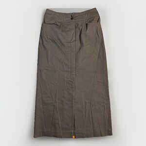 Y2K Ter Et Bantine Gray Taupe Charcoal Midi Pencil Skirt Pockets Eur 40 US 8-10